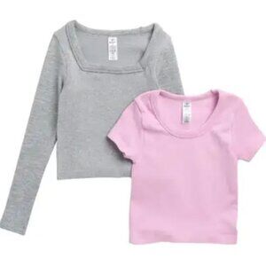 NWT  90 DEGREE BY REFLEX Kids' Assorted 2-Pack Tops